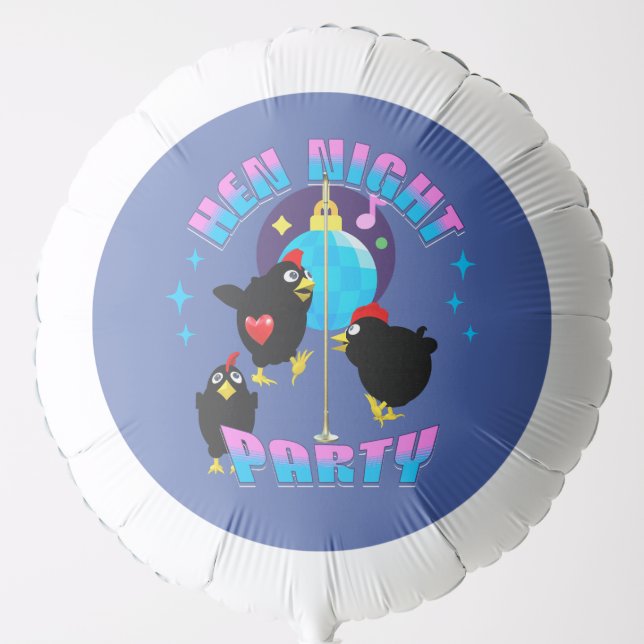 Funny Hens Night Party Funny Chicken  Balloon (Front)