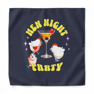 Funny Hens Night Party Funny Chicken  Bandana
