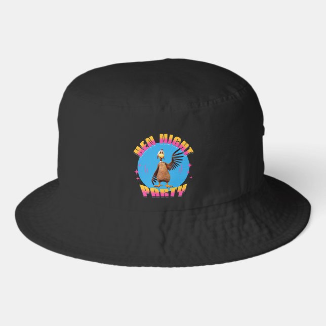Funny Hens Night Party Funny Chicken  Bucket Hat (Front)