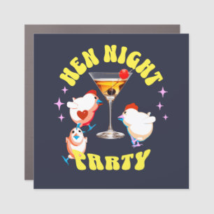 Funny Hens Night Party Funny Chicken Car Magnet