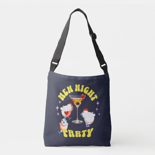 Funny Hens Night Party Funny Chicken  Crossbody Bag (Front)