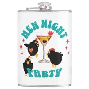 Funny Hens Night Party Funny Chicken  Flask