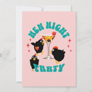 Funny Hens Night Party Funny Chicken  Invitation