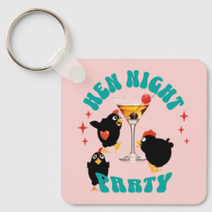 Funny Hens Night Party Funny Chicken Keychain
