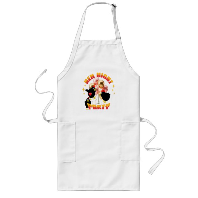 Funny Hens Night Party Funny Chicken  Long Apron (Front)