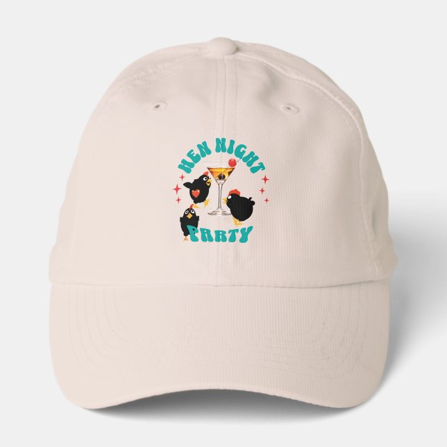 Funny Hens Night Party Funny Chicken  Performance Cap (Front)