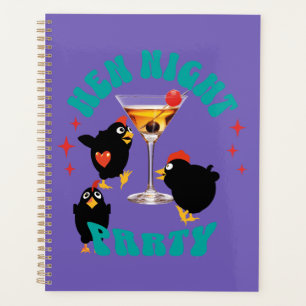 Funny Hens Night Party Funny Chicken  Planner