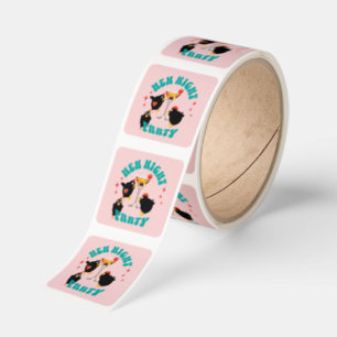 Funny Hens Night Party Funny Chicken Square Sticker