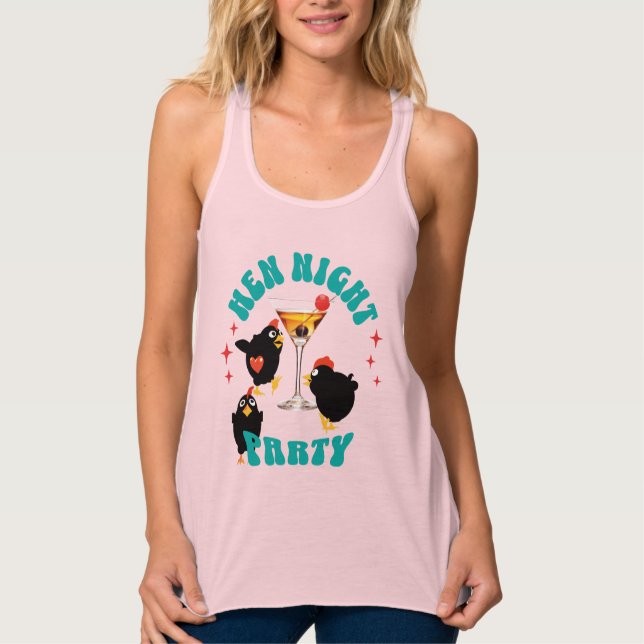 Funny Hens Night Party Funny Chicken  Tank Top (Front)