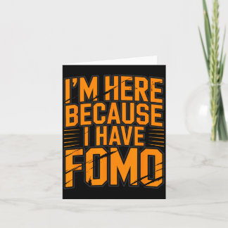 Funny Here Because Fomo Queen Party Girls Club Card