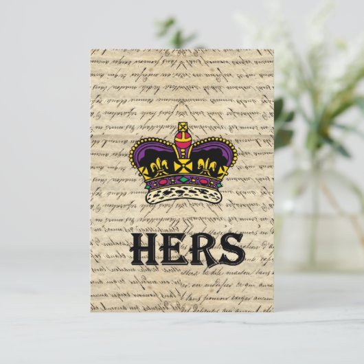Funny hers text & crown (Standing Front)