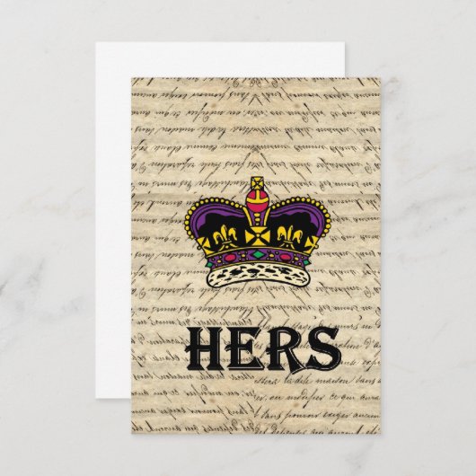 Funny hers text & crown (Front/Back)