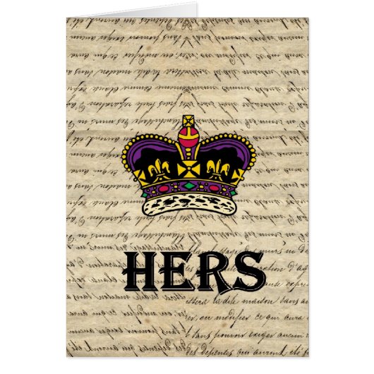 Funny hers text & crown (Front)