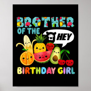 Funny Hey Bear Family Of The Birthday Girl Dancing Poster