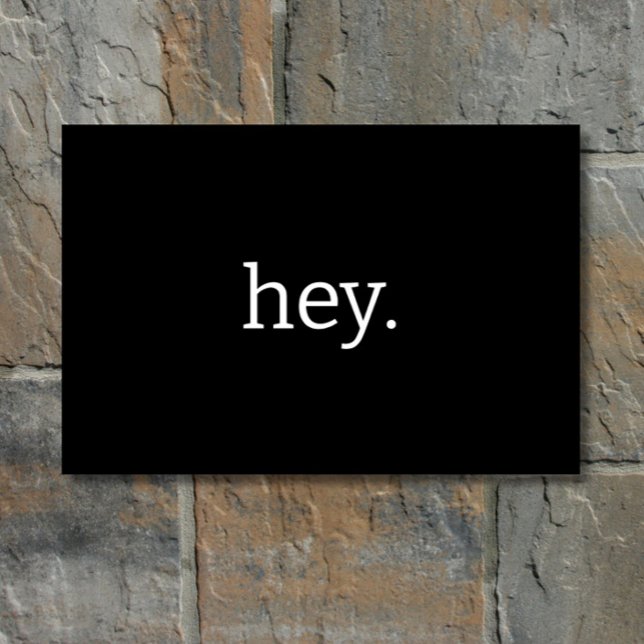 Funny "Hey." Simple Typography Minimalist Modern Doormat (Hey. Why make it complicated. A simple, funny doormat to liven up your space.)
