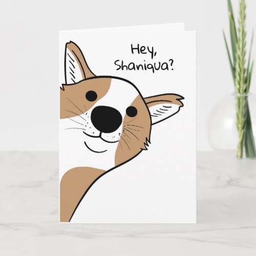  Funny Hey You Dog  I Love You Card