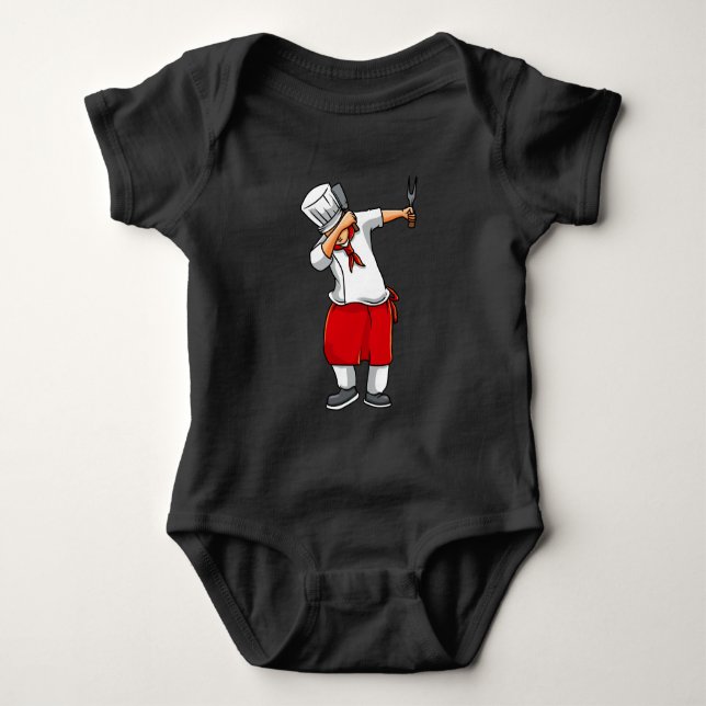 Funny Hibachi Chef Japanese Cook Food Lover Baby Bodysuit (Front)