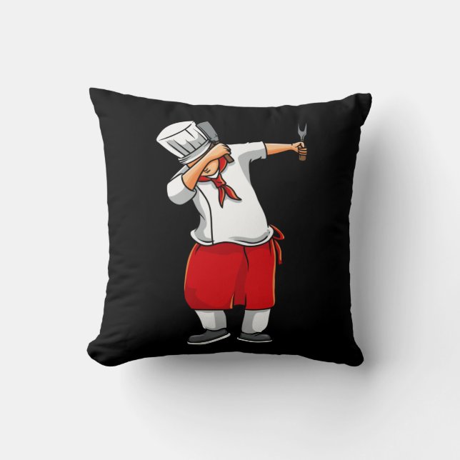 Funny Hibachi Chef Japanese Cook Food Lover Throw Pillow (Front)