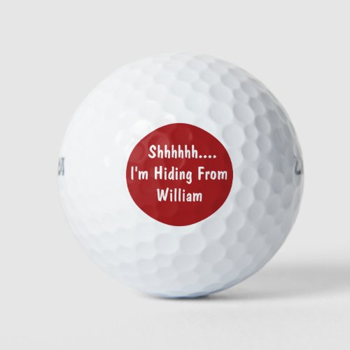 Funny Hiding Monogram Golf Balls