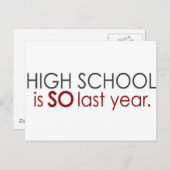 Funny High School Grad Postcard (Front/Back)