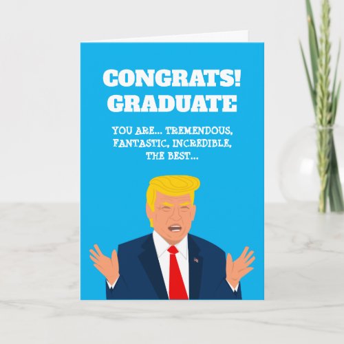 Funny High School Graduation 2022 Trump cartoon Card