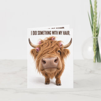 Funny Highland Cow Birthday Card | Wild Hair Humor