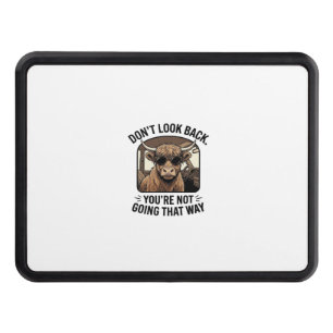 Funny Highland Cow Don’t Look Back Retro Hitch Cover
