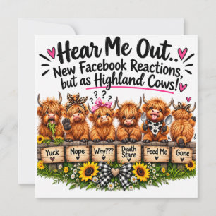 Funny Highland Cow Reactions  Save The Date