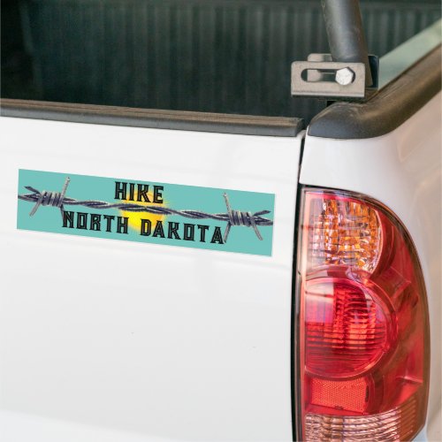 Funny Hike your state  Barbed Wire Bumper Sticker