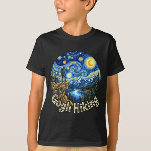 Funny hiker gogh hiking starry night art van gogh  T-Shirt