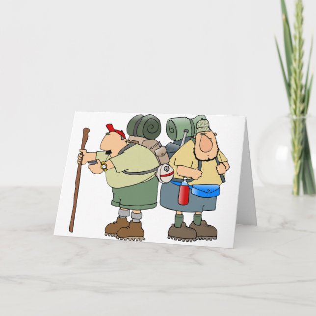 Funny Hikers Outdoor Adventure Camping Humor  Card (Front)