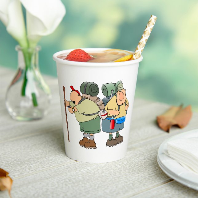 Funny Hikers Outdoor Adventure Camping Humor  Paper Cups (Creator Uploaded)