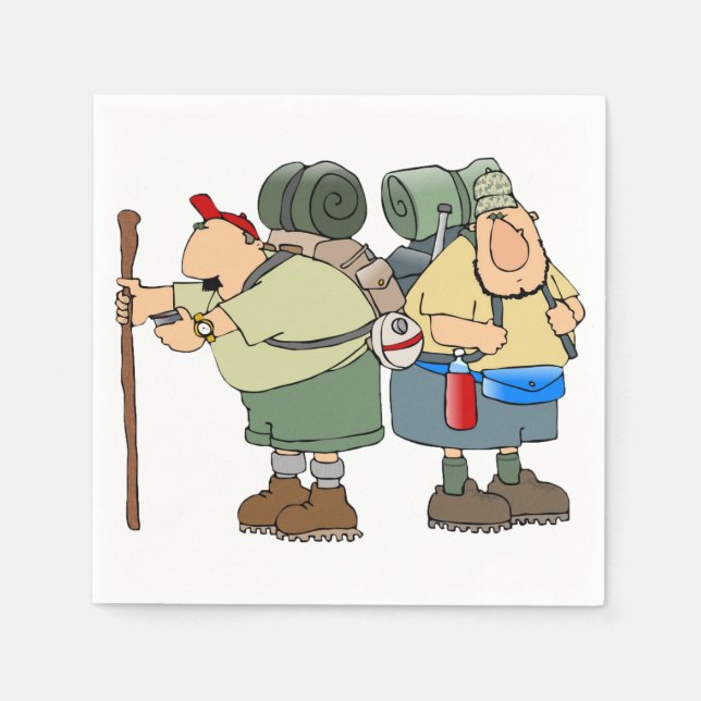 Funny Hikers Outdoor Adventure Camping Humor  Paper Napkins (Front)