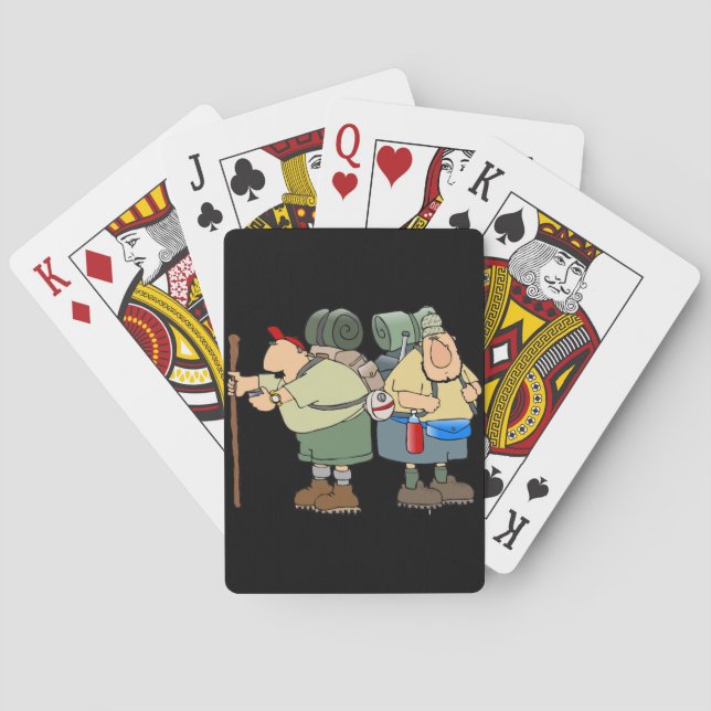 Funny Hikers Outdoor Adventure Camping Humor  Poker Cards (Back)