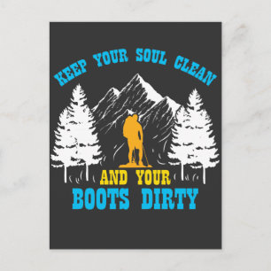 Funny Hiking and Camping Shirts for Men and Women Postcard
