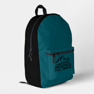 Funny Hiking blue Daypack for Trail Trips  Printed Backpack