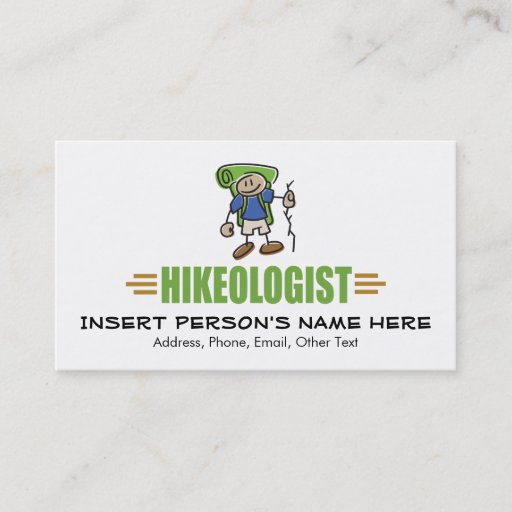 Customizable Funny Hiking Business Cards