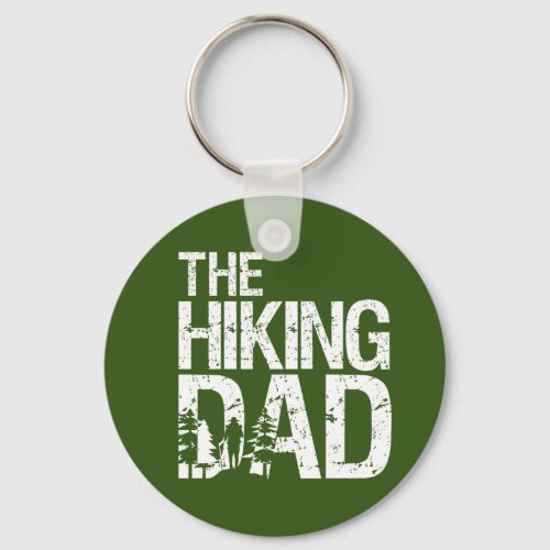 Funny Hiking Dad Hiker Vintage Fathers Day Keychain