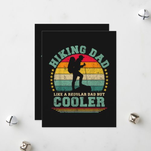 Funny Hiking Dad Like A Regular Dad Hiking Holiday Card