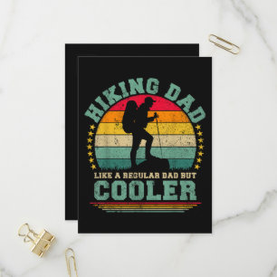 Funny Hiking Dad Like A Regular Dad Hiking Invitation Postcard