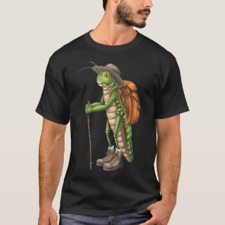 Funny Hiking Grasshopper Graphic Camping Lover Hik T-Shirt