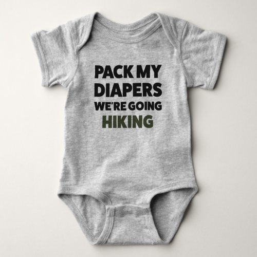 Funny Hiking Jersey Bodysuit for Baby