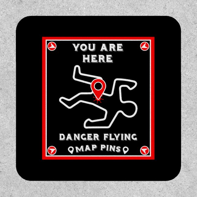 Funny Hiking Map Gift Patch (Front)