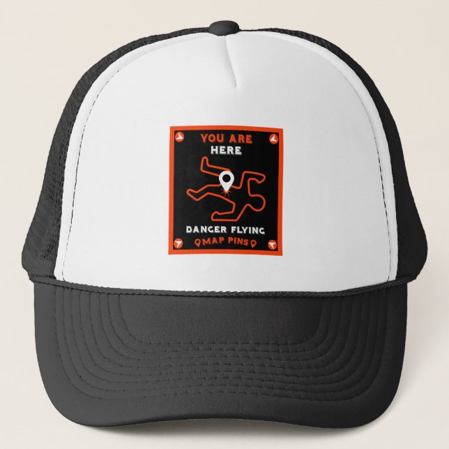 Funny Hiking Map Hat Gift (Front)