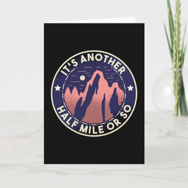 Funny Hiking Mountain Hike Hiker Gift Card (Front)