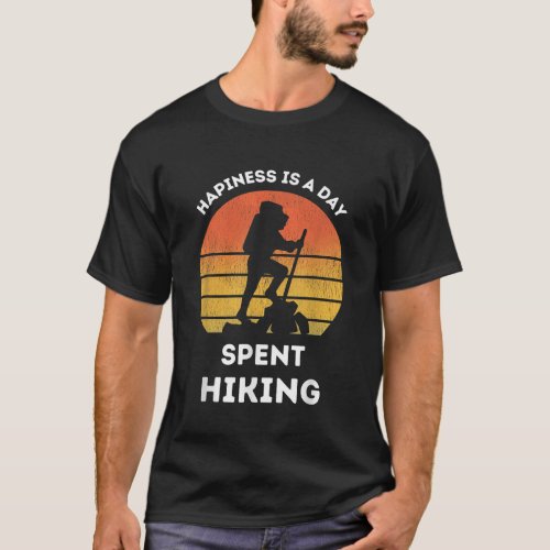 Funny hiking quote vintage cool hiker design hikin T_Shirt