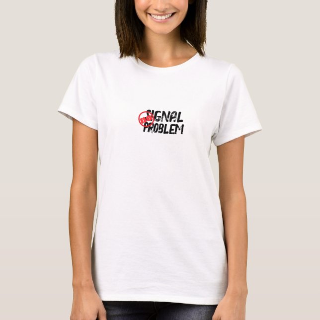 Funny Hiking Shirt No Signal No Problem red (Front)