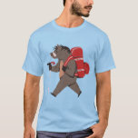 Funny Hiking Wild Boar T-shirt at Zazzle