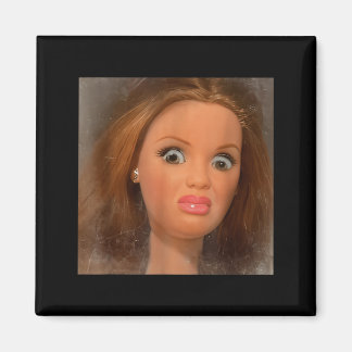Funny Hilarious Disgusting Doll Face Meme Magnet