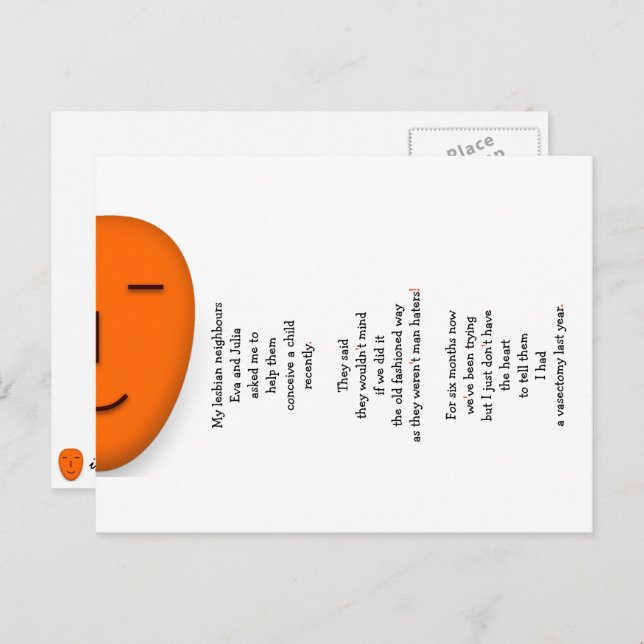 Funny Hilarious Lesbian Neighbors Joke Humor Witty Postcard (Front/Back)